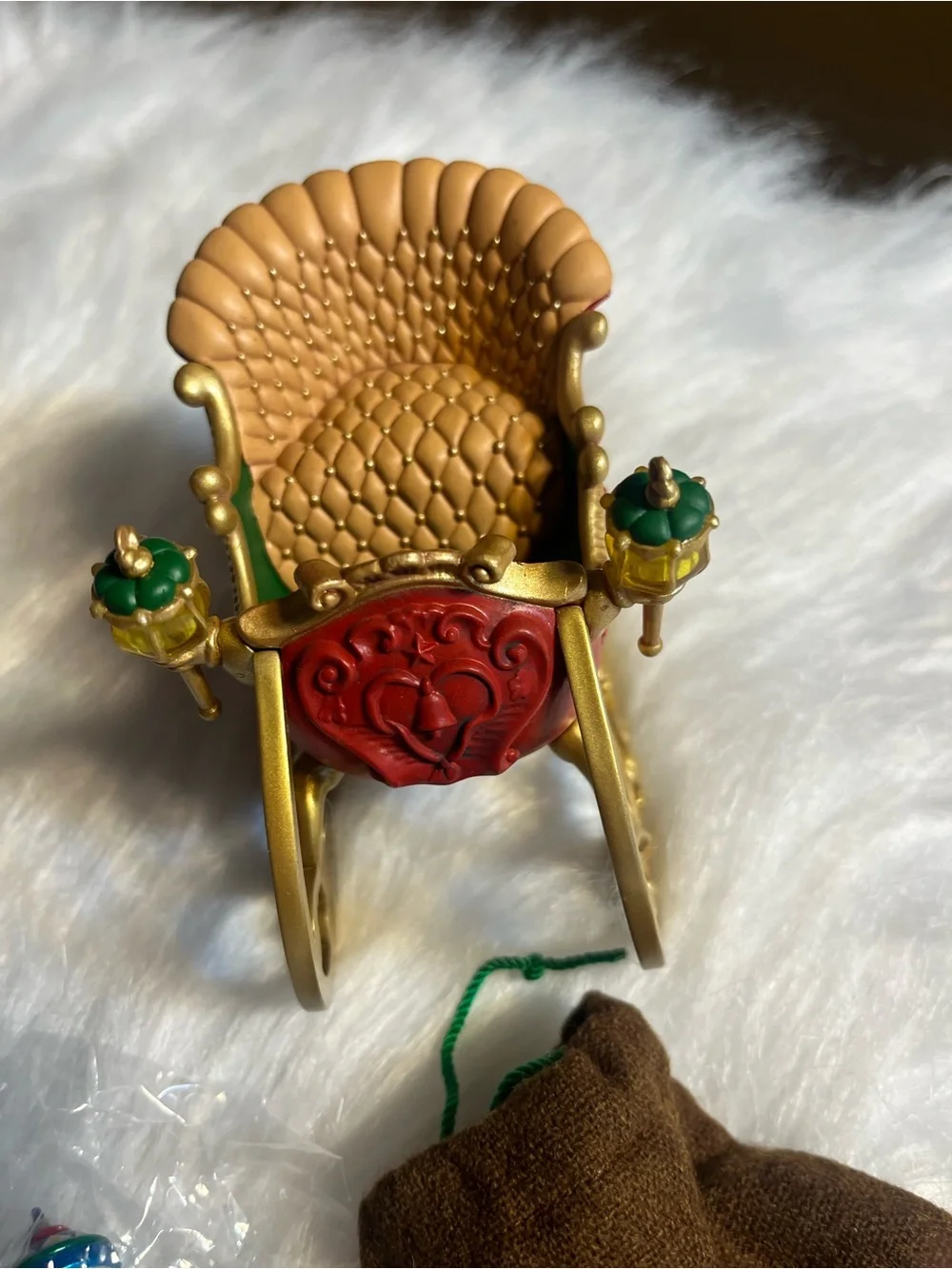 Hallmark Gold and Red Decorative Sleigh Ornament